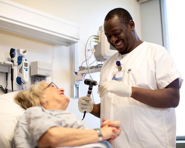 nurse with patient