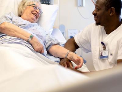 Nurse with patient