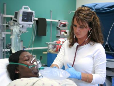 Nurse providing care to patient